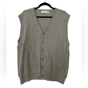 Vintage Braemar Scottish Wool Vest, Size XL